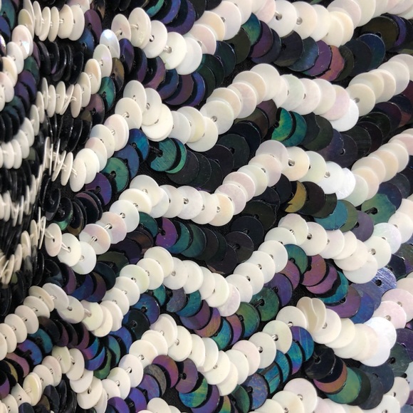 Vintage 80s NiteLine 100% Silk Sequin Blazer Small - Picture 12 of 16